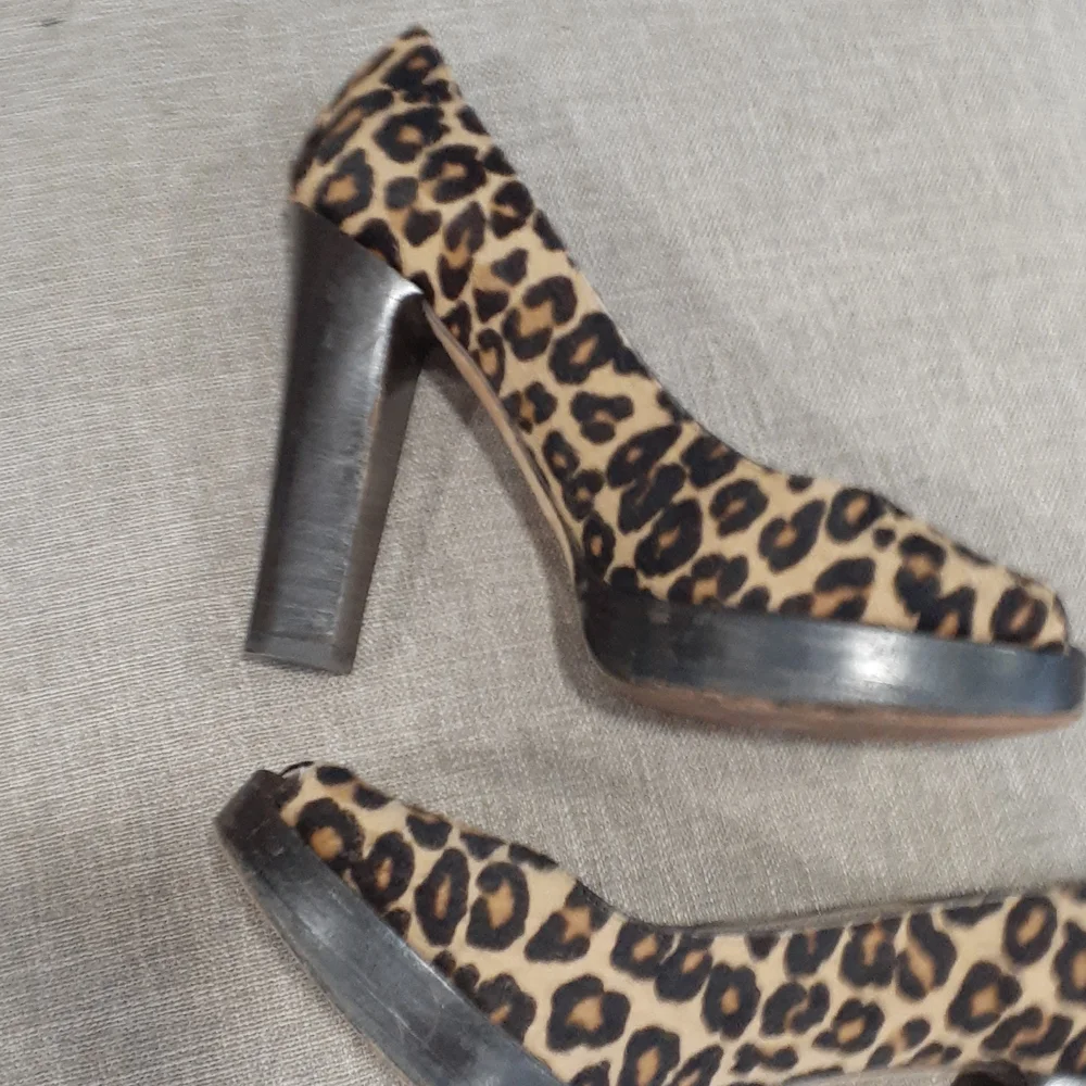 Micheal Michael Kors leopard open toe slipon  heel shoe size 7.5M - Picture 12 of 12